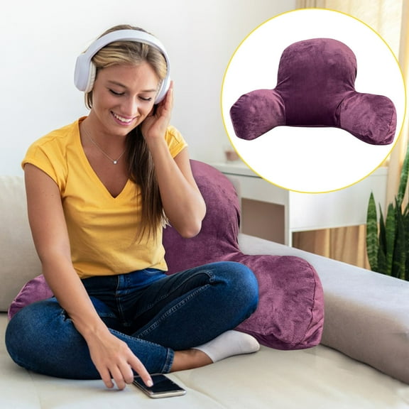 XEOVHV Plush Bed Rest Pillow, Non Consumable, Purple