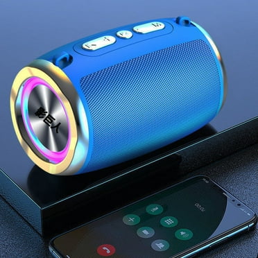 XEOVHV Portable Bluetooth Speaker, Waterproof IPX7 Wireless Speakers with Deep Bass, LED Lights, TWS Pairing for Party/Home/Outdoor/Beach, Birthday Gift (Black)