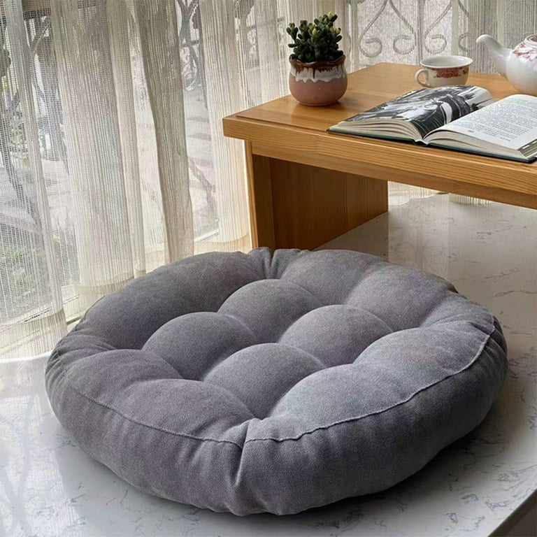 Xeovhv Round Knitted Cotton Chair Pads Soft 17 inch Round Thicken Chair Pads Seat Cushion Pillow for Garden Patio Home Kitchen Office or Car Sitting