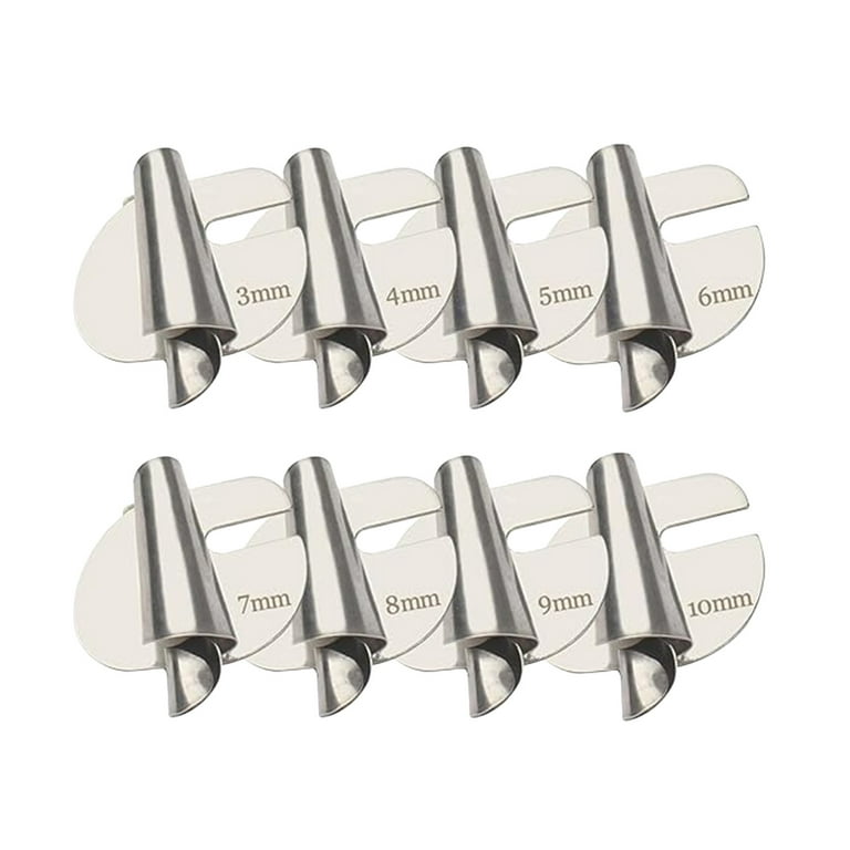 8pcs Stainless Steel Sewing Rolled Hemmer Foot 3mm-10mm Universal