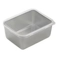 thumbnail image 1 of XEOVHV Stainless Steel Food Containers with Lids 1/3 Size Hotel Pans Steam Table Pan Metal Meal Food Containers for Restaurant Kitchen Freezer Buffet, 1 of 6