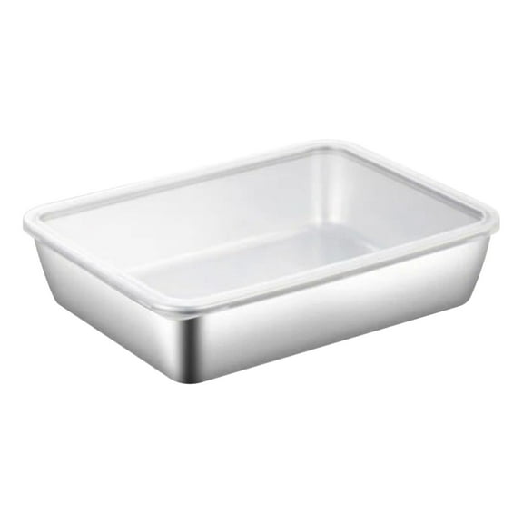 XEOVHV Stainless Steel Food Containers with Lids 1/3 Size Hotel Pans Steam Table Pan Metal Meal Food Containers for Restaurant Kitchen Freezer Buffet
