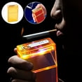 thumbnail image 1 of XEOVHV Transparent Cigarette Case with Lighter, Light Up Portable USB Windproof Lighters 2 in 1, with Colorful Lights Holds 20 Cigarette Count for Collection Decoration Gift, 1 of 9