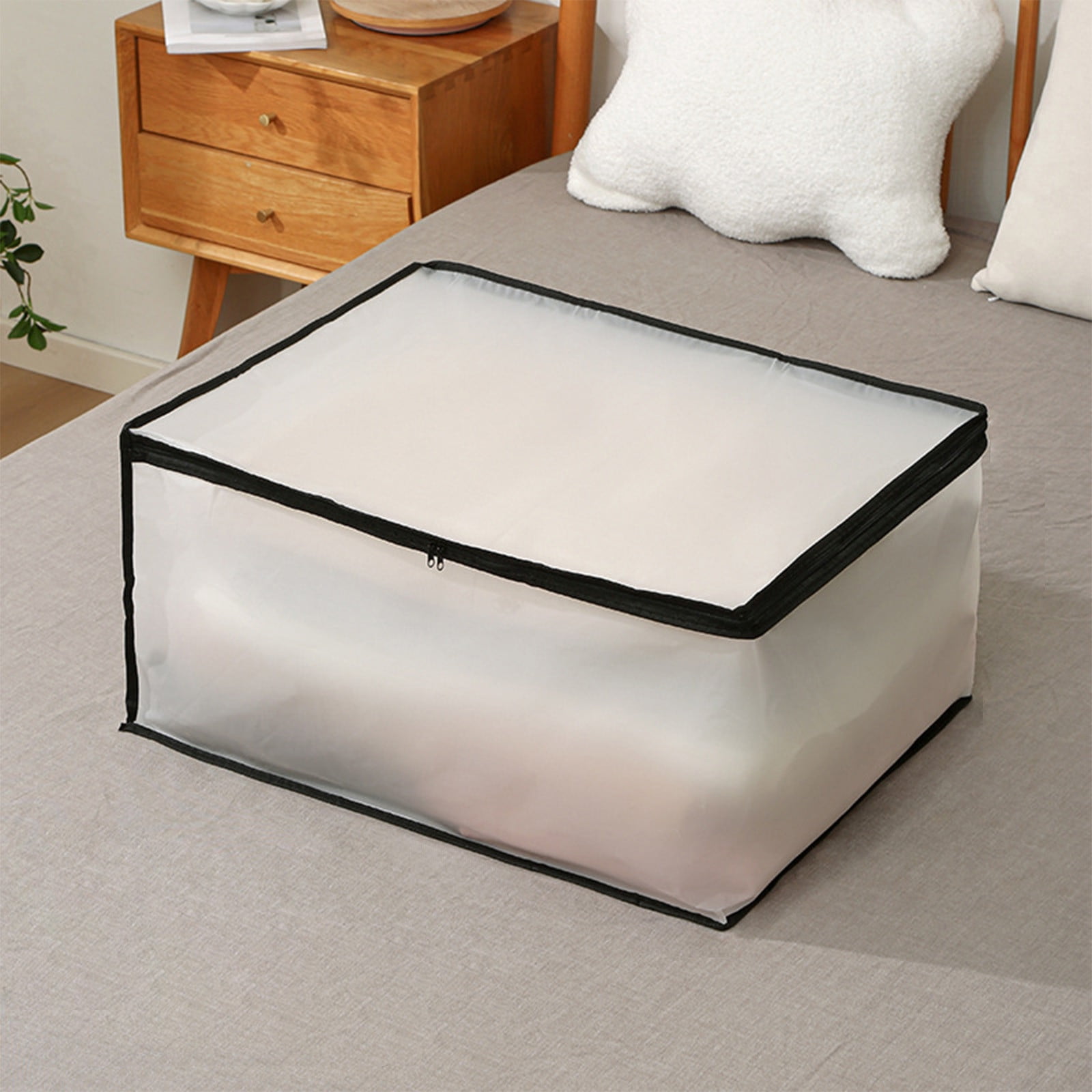 XEOVHV Under Bed Storage Containers Closet Organizers and Storage Bins Collapsible Underbed Storage Bags for Blankets Towels Comforter Sweaters Linen Sheets Wrapping Paper White Walmart