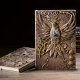 thumbnail image 1 of XEOVHV Unlined Journal - Phoenix Bronze 3D-Embossed Art Pattern Hardcover Notebook Gift, A5 Blank Sketchbook Notepad with 2 Bookmarks, 8.4" x 5.7" (100 Sheets, 200 Pages), 1 of 9