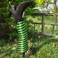 thumbnail image 1 of Wicked Witch Legs Yard Stakes, 2pcs Halloween Upside Down Witch Legs Garden Stakes Outdoor Decoration, Prosthetic Witch Leg for Spooky Party, Lawn, Garden,Flowerpot Decor(Green，18.5in), 1 of 8