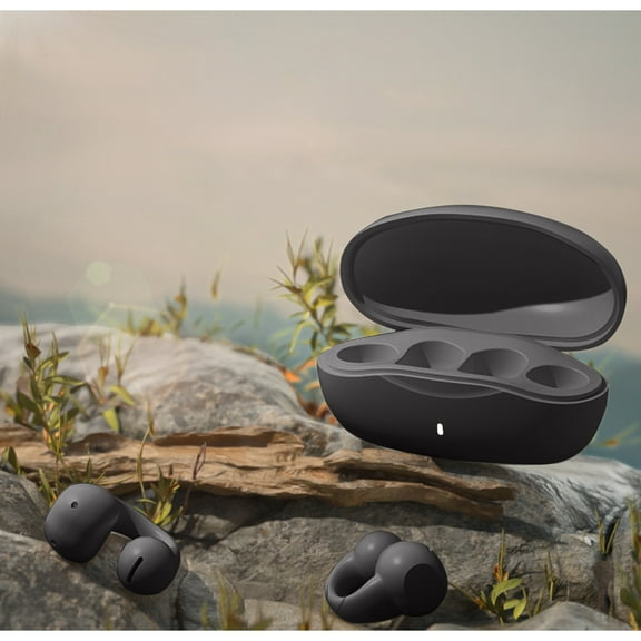 XEOVHVLJ Clearance Ear-Clip Wireless Headphones Bluetooth 5.3, Wireless Open Ear Clip On Headphone,Waterproof Mini Sport Running Earring Earphone, Noise Cancelling