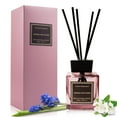 thumbnail image 1 of XEPTLE Jasmine Breeze Reed Diffuser Set, Eliminate Odors 7.04 oz, Air Freshener with 5 Reusable Sticks Home Fragrance for Bedroom, Scent Diffuser - Purple C95, 1 of 3