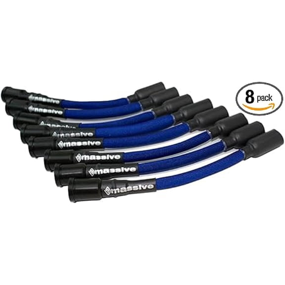 XERAMIK Ignition Spark Plug Wires Set Ceramic Cable Leads High Performance Racing Compatible with Ford Godzilla 7.3 6.8 Gas Engine F 350 250 F53 V8 Econoline Cutaway Chassis E Made in USA