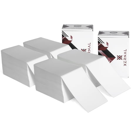 XERNAL 4x6 Thermal Shipping Labels Fanfold, 2000 Count