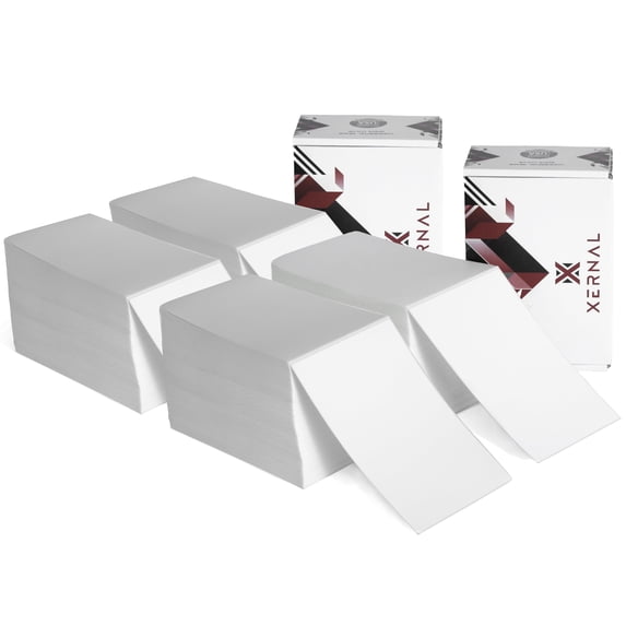 XERNAL 4x6 Thermal Shipping Labels Fanfold, 2000 Count
