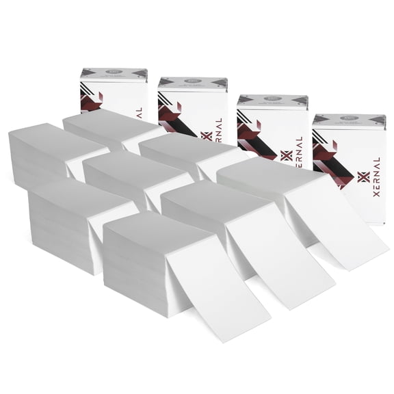 XERNAL 4x6 Thermal Shipping Labels for Printer, 4000 Count, White