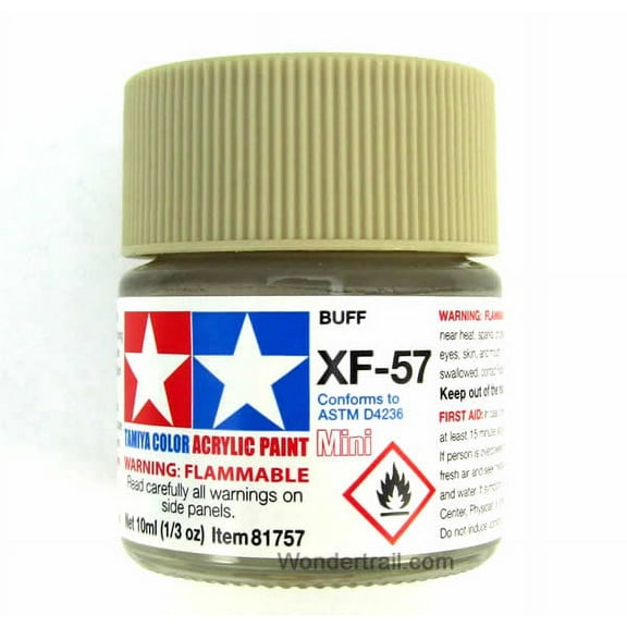 XF-57 Mini Flat Buff Acrylic 10ml (1/3oz) Bottle Hobby Paint Tamiya