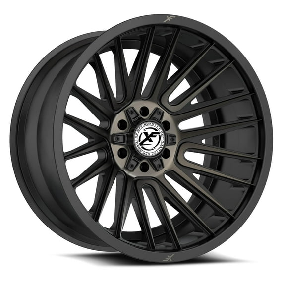 XF OFF-ROAD XF-234 20X10 BLANK -12ET 125.2CB SATIN BLACK+MACHINED BRONZE DOUBLE DARK TINT+MILLED DDT LOGO