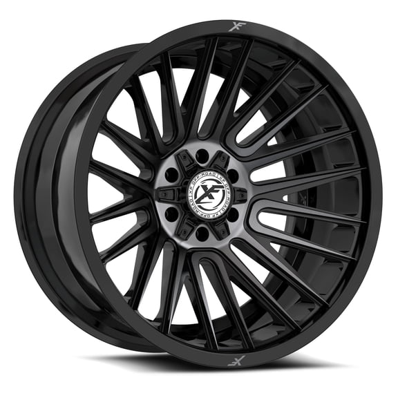 XF Off-Road XF-234 17x9 6x135 6x139.7 +12 Cb 106.4 Gloss Black & Brushed Double Dark Tint