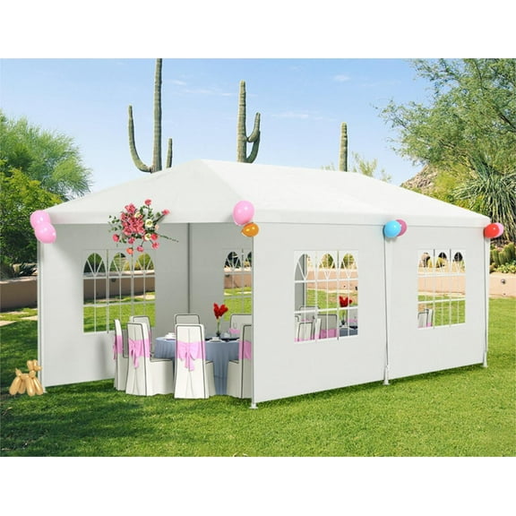 XF XINFENG 10'x20' Canopy Tent for Parties, Outdoor Events, Weddings - Heavy Duty Waterproof Event Tent Gazebo with Removable Sidewalls,White