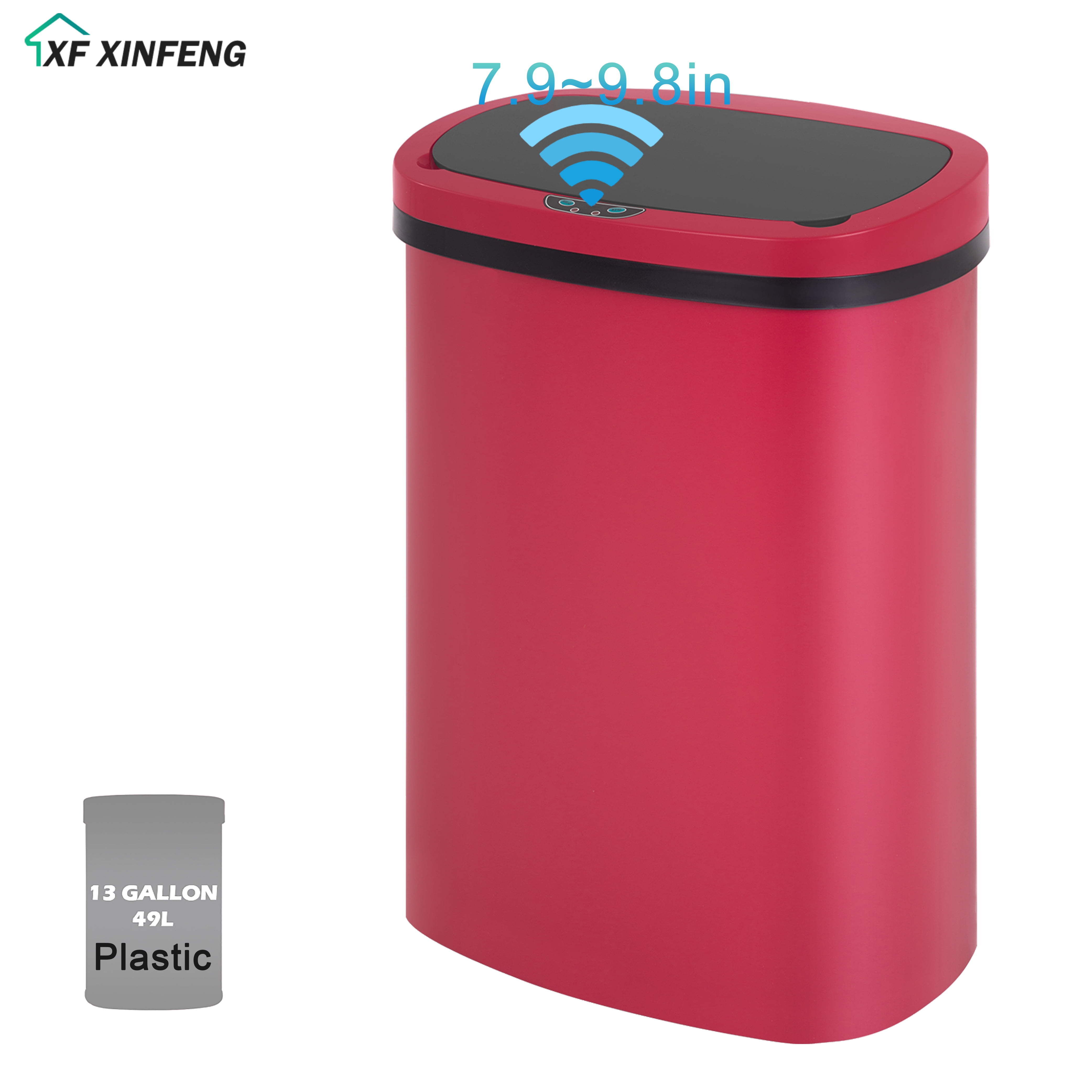 XF XINFENG 13 Gallon 49 L Automatic Trash Can with Soft Close Lid ...