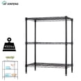 thumbnail image 1 of XF XINFENG 3-Tier Heavy Duty Adjustable Wire Shelving Unit – 450lbs Capacity Metal Storage Rack for Closet, Kitchen, Office, Home – 23"L×13.2"W×30.2"H, Black, 1 of 8