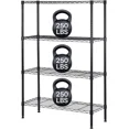 thumbnail image 1 of XF XINFENG 4 Shelf Adjustable Wire Shelving Unit, 1000 lbs Capacity Metal Shelves Heavy Duty Shelving Storage Rack Strong Steel for Closet Kitchen Office 14" D×36" W×54" H (Black), 1 of 8