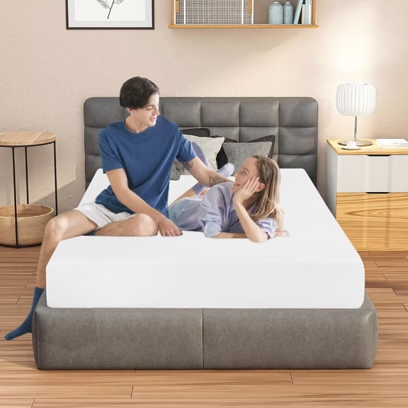 XF XINFENG 6 inch Memory Foam Full Mattress for Comfortable Sleep and Pressure Relief, Medium Firm Feel,Mattress in A Box,White, Full