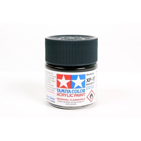XF17 Sea Blue Flat Acrylic 23ml (3/4oz) Bottle Hobby Paint Tamiya