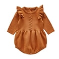 thumbnail image 1 of XFHLMJFF Baby Jumpsuit Cute Cotton Knitted Solid Color Romper Bodysuit Fall Winter Clothes, 1 of 4