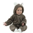 thumbnail image 1 of XFHLMJFF Bear Ears Jumpsuits Baby Long Sleeve Solid Color Cartoon Animal Hooded Coveralls Thick Warm Climbing Winter One Piece for 18-24 Months, 1 of 9