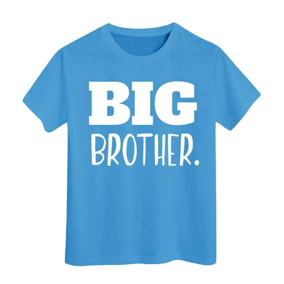 XFHLMJFF Big Brother Shirt for Toddler Baby Boys ShortSleeve Letter Print Round Neck Tees 6-7Y