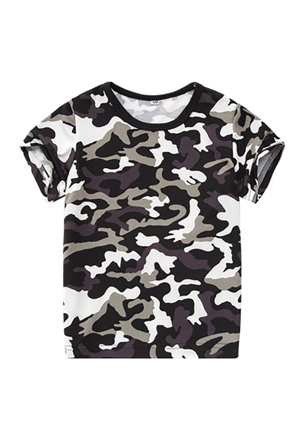 Boy Camouflagess T Shirt Camo Short Sleeve Tee Shirts For Boys Girls 2 14 Years, 13-14 Years