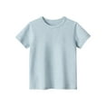 thumbnail image 1 of XFHLMJFF Boy's Basic T-Shirt Tops Relaxed Fit Short Sleeve Crewneck Solid Color Without Tag Cotton Layering Cute Tee, 1 of 7