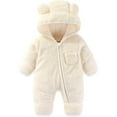 XFHLMJFF Boys Casual Outfits Newborn Bear Jumpsuits Baby Fold Over