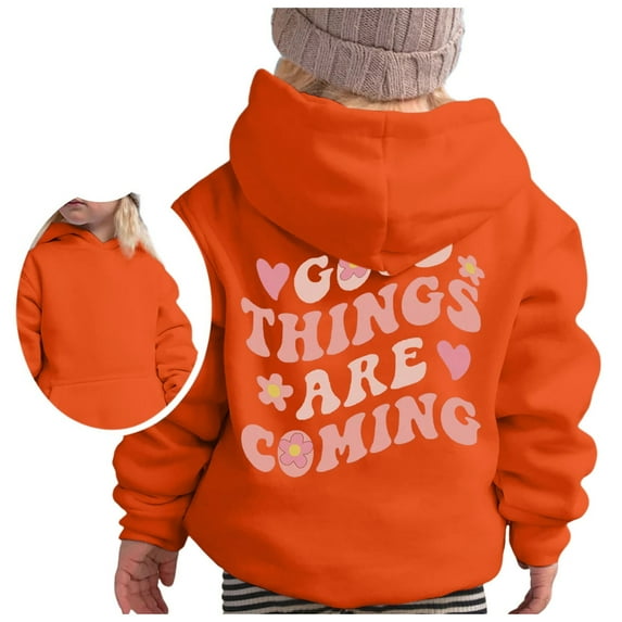 XFHLMJFF Boys Girls Basic Hoodies Cute Lightweight Long Sleeve Soft Sweatshirt Fall Clothes