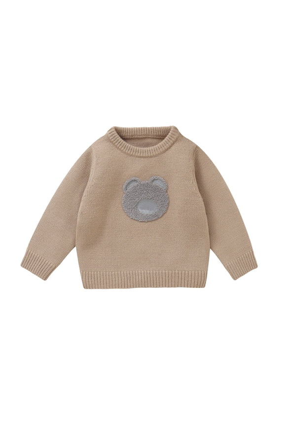 Boys Girls Sweater Cute Toddler Kids Baby Long Sleeve Warm Jacket Knit Xmas Coat Outwear Fall Winter Clothes