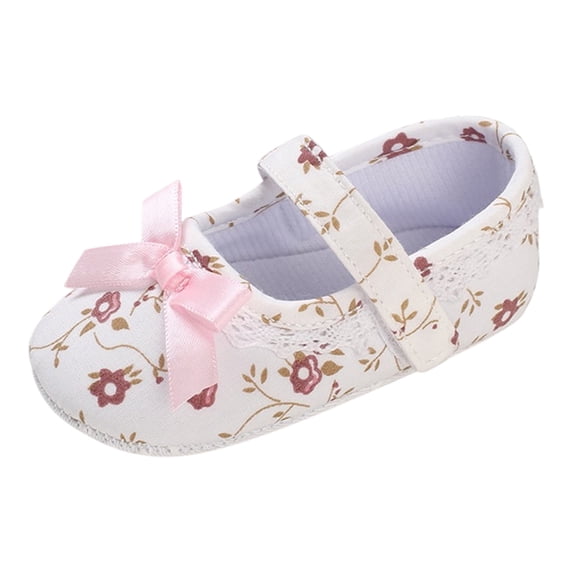 XFHLMJFF Boys Grils Toddler Casual Sneakers Athletic Lightweight Durable Spring Summer Children Sports Flat Bottom Round Toe Light Flower Pattern Ribbon Bow Knot Trendy Shoes