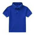 thumbnail image 1 of XFHLMJFF Boys Summer T-Shirt Tops Kids Short Sleeve Toddler Girls Solid Color Holiday Cute Tee, 1 of 4