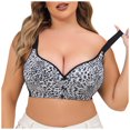 thumbnail image 1 of XFHLMJFF Bras for Women Soft Casual Adjustable Breathable Top Underwear Without Steel Ring Gathering Plus Size Everyday Bra, 1 of 6