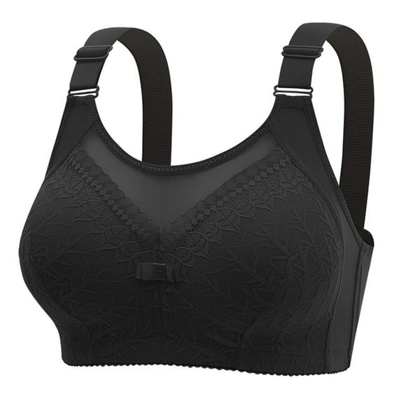 XFHLMJFF Breathable Bras For Women Full Coverage Plus Size Soft No Underwire Oversized Strapless Without Steel Ring Comfortable Sexy Lace Side Adjustable Breathable Bra