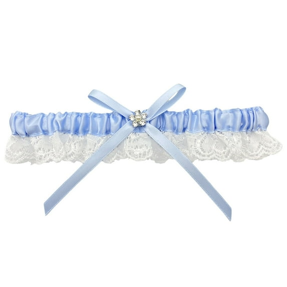 XFHLMJFF Bride Wedding Garter White Lace Floral Bowknot Stretch Leg Garter Womens Bridal Accessories Set