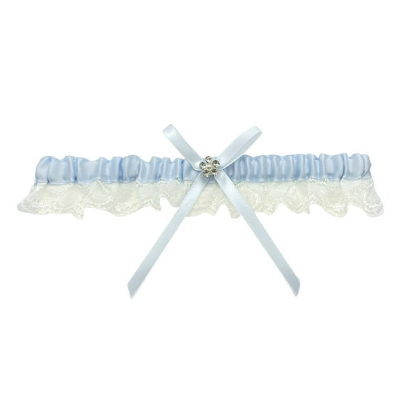 XFHLMJFF Bride Wedding Garter White Lace Floral Bowknot Stretch Leg Garter Womens Bridal Accessories Set