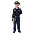 thumbnail image 1 of XFHLMJFF Carnival Toddler Police Officer Dress Up Outfit for Boys Kids Cop Outfit for Party Show Performance 1Pc Top+1Pc Pants+1Pc Hat+1Pc Whistle+1Pc Id+1Pc Belt+1Pc Hands 7Pcs Set 5-7Y, 1 of 4