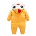 thumbnail image 1 of XFHLMJFF Chicken Hooded Jumpsuit Girls Boys Warm Winter Long Sleeve Pullover Coveralls Bodysuits Cozy Pajama Sleepwear Outerwear 0-3 Months, 1 of 6