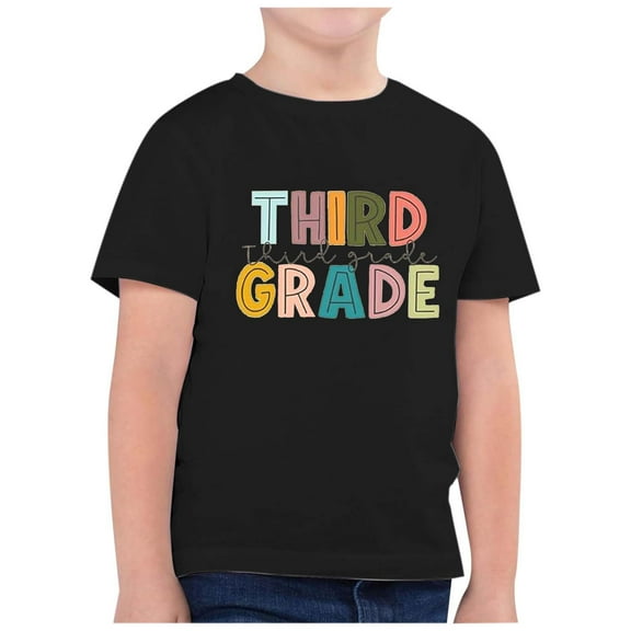 XFHLMJFF Girls Boys Shirt Back To School Classic School Uniform 2024 Children Fashion Printed Round Neck Short Sleeve Summer Tee Tops