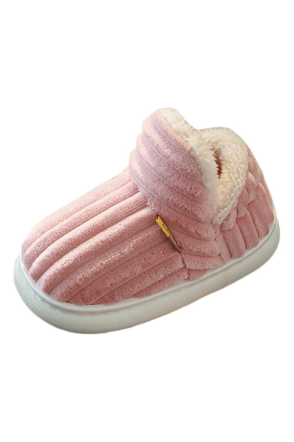 Girls Boys Slippers Summer Soft Non- Comfortable Autumn Winter Cotton Simple Warm Dailywear Plush Cozy Shoes Walking Footwear