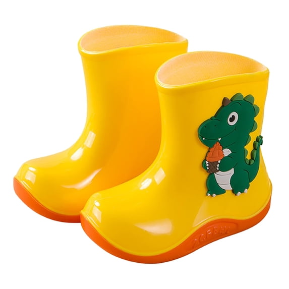 XFHLMJFF Girls Cozy Outdoor Indoor Shoes Children Elastic Rain Boots Textured Soles Non Light Comfortable Rain Shoes Sportswear Casual Wear 5.5-6Y