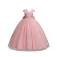 thumbnail image 1 of XFHLMJFF Girls Dress Children Short Sleeve O-Neck Spring Summer New Puffy Princess Model Catwalk Party Frocks Leisure Sundress, 1 of 9
