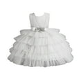 thumbnail image 1 of XFHLMJFF Girls Dress Children Sleeveless O-Neck Puffy Cake Princess Baby Birthday Holiday Party Frocks Trendy Sundress, 1 of 3