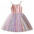 thumbnail image 1 of XFHLMJFF Girls Dress Children Toddler Sleeveless O-Neck Hearts Love Heart Prints Tulle Princess Party Frocks Comfortable Dailywear, 1 of 9