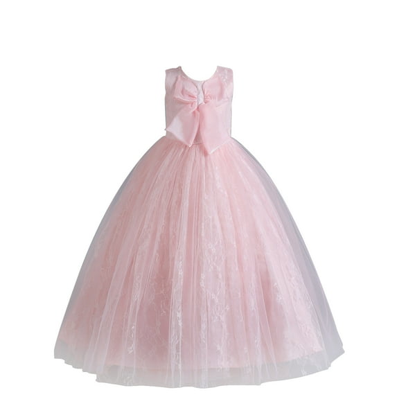 XFHLMJFF Girls Dress Kids Toddler Baby Spring Summer Print Ruffle Sleeveless Show Lace Tulle Princess Frocks Lovely Sundress