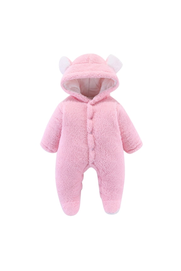 Girls Romper Summer Kids Boys Casual Pants Jumpsuit Baby Loose Long Sleeve Patchwork Bear Ears Hooded Outfit Coat Cozy Outdoor Onesie