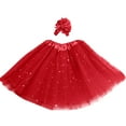 thumbnail image 1 of XFHLMJFF Girls Skirt Toddler Kids Children Tutu Paillette Colorful Petticoat Dancewear Star Trendy Style, 1 of 4